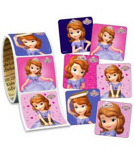 Sticker Disney 100 per Roll Sofia The First 1-5/8 X 1-5/8 Inch