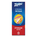 Essendant Co/United Stationers Reclosable Bag Ziploc 7 X 7-7/16 Inch Plastic Clear / White Block Zipper Closure (48/BX) 