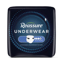 Reassure Maximum Absorbent Underwear for Men, Medium – Heavy Absorbency, Large (18/BG)