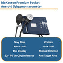 McKesson Premium Pocket Aneroid Sphygmomanometer, Dark Blue (Case of 12)