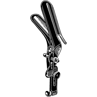 Sklar Black Laser Freeway-Graves Vaginal Speculum - Angled (45°), with Permanent Tube - 90-3814