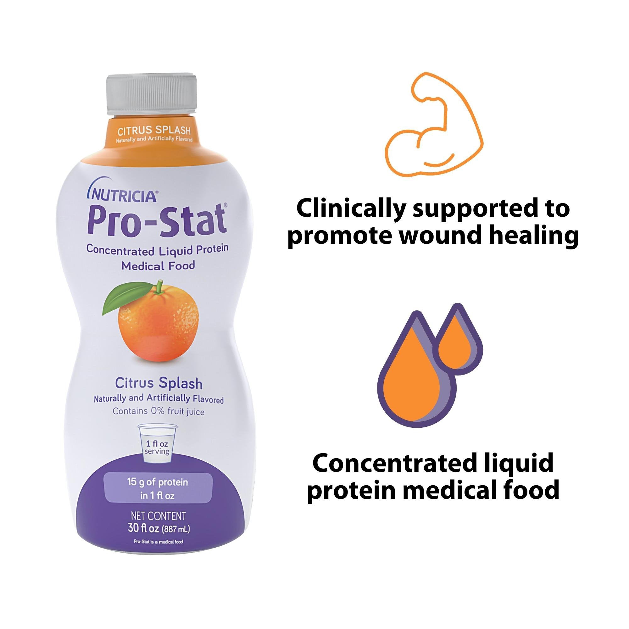 Nutricia North America Pro-Stat Citrus Splash Concentrated Liquid Protein, 30-ounce bottle (6/CS) 