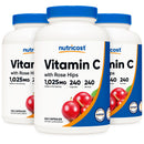 Dietary Supplement nutricost Vitamin C with Rose Hips Vitamin C / Rose Hips 1,000 mg - 25 mg Strength Capsule 240 Per Bottle (12/CS)
