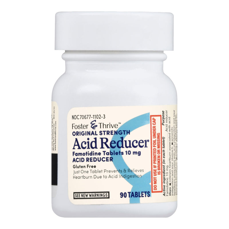 McKesson Brand Foster & Thrive Original Strength Acid Reducer Famotidine Tablets 10 mg (90/BX) 