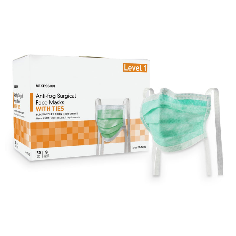 McKesson Brand McKesson Classic Style Anti-Fog Surgical Mask, Green (300/CS) 