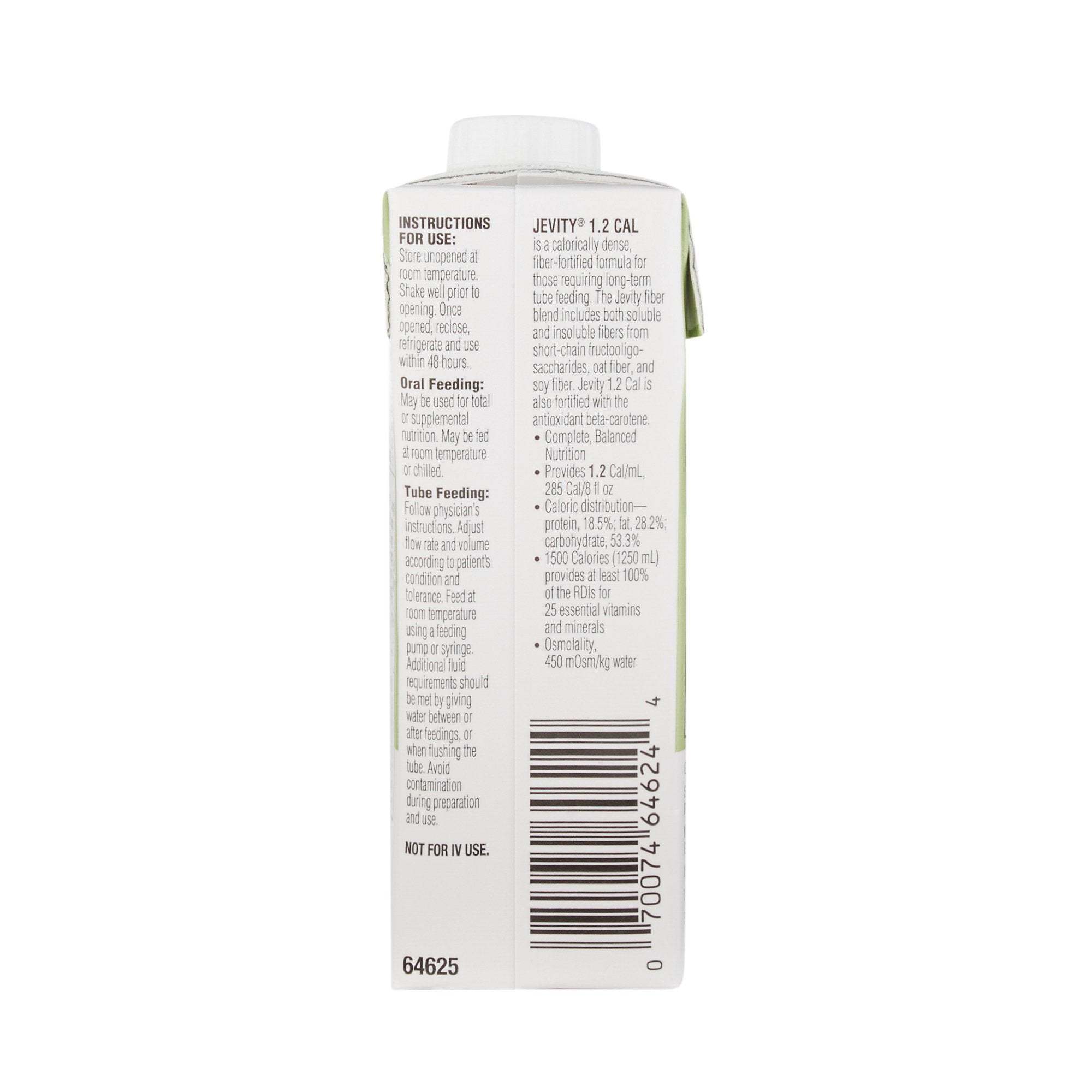 Abbott Nutrition Jevity 1.2 with Fiber Complete, Balanced Nutrition, 8-ounce carton (24/CS) 