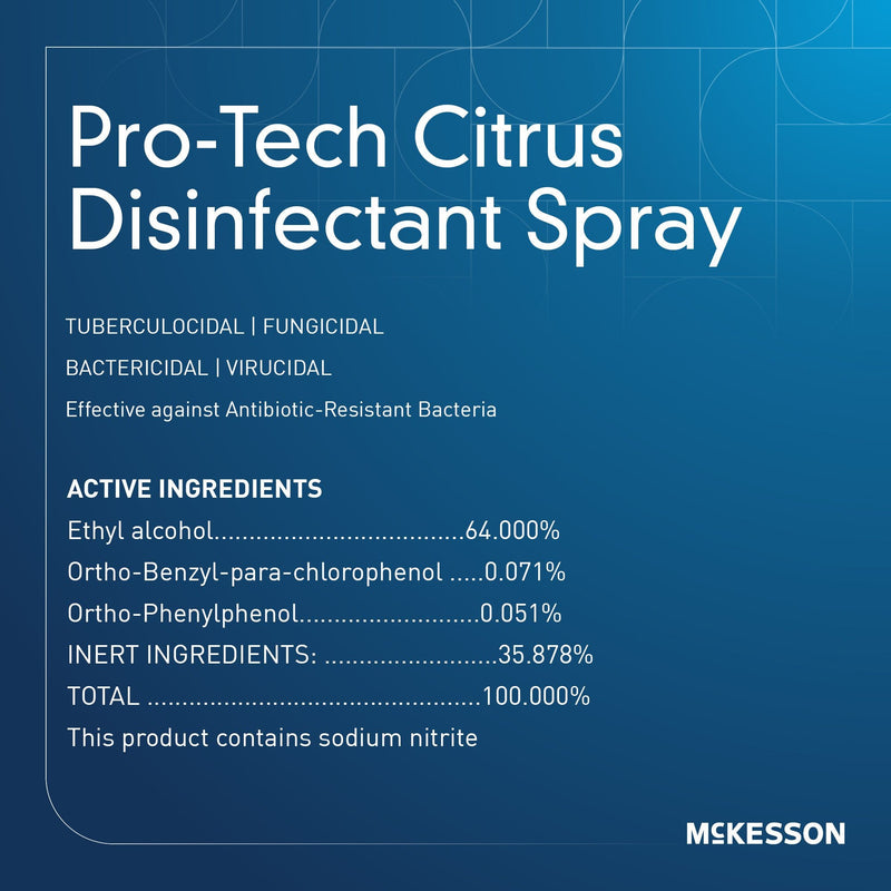 McKesson Pro-Tech Surface Disinfectant Cleaner Alcohol-Based Liquid Citrus Scent (12/CS) 