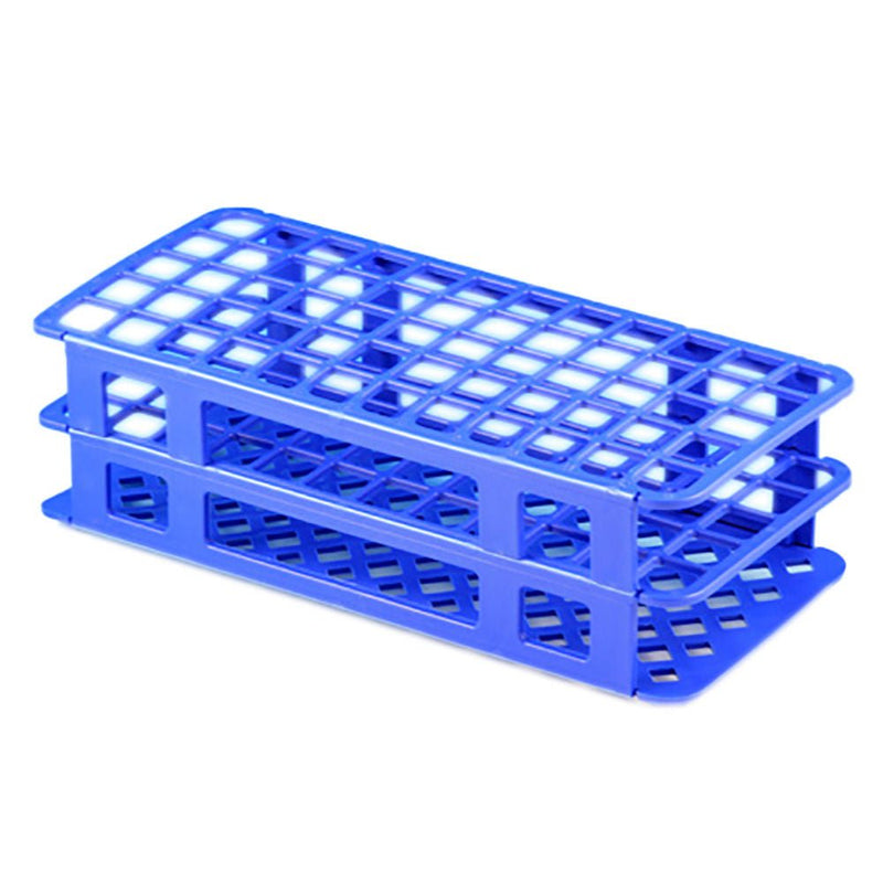 Globe Scientific 456500 Series Test Tube Rack, 16/17mm, 60-Place, Blue (Each)