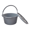 McKesson Commode Bucket With Metal Handle And Cover, 7-1/2 Quart, Gray (Case of 12)
