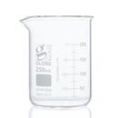 BEAKER GLASS 250ML LW FRM GRIFDUAL GRAD ASTM E960 12/BX
