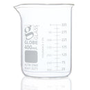 BEAKER GLASS 400ML LW FRM GRIFDUAL GRAD ASTM E960 12/BX