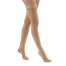 STOCKING COMPRESSION PETITE SMTHIGH HIGH BEIGE 15 TO 20MMHG