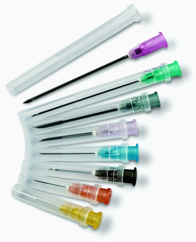Hypodermic Needle HSW Fine-Ject 2 Inch Length 18 Gauge Thin Wall Without Safety (Box of 100)