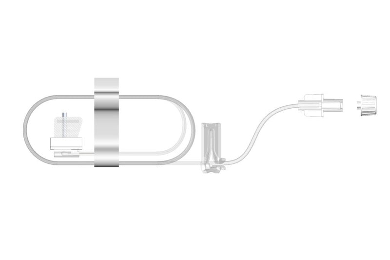 Subcutaneous Infusion Set Sub-Q 24 Gauge 9 mm 36 Inch Tubing Without Port 