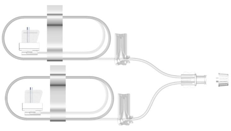 Subcutaneous Infusion Set Sub-Q 24 Gauge X 2 12 mm 36 Inch Tubing Without Port 
