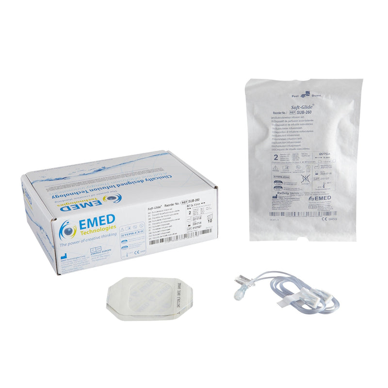 Subcutaneous Infusion Set Sub-Q 27 Gauge X 2 9 mm 36 Inch Tubing Without Port 