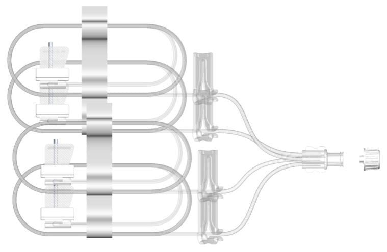 Subcutaneous Infusion Set Sub-Q 24 Gauge X 4 12 mm 36 Inch Tubing Without Port