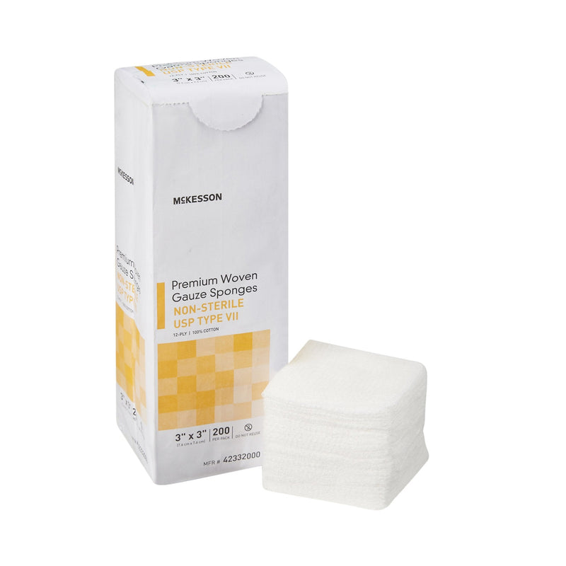 McKesson Brand McKesson USP Type VII Gauze Sponge, 3 x 3 Inch, 12-Ply (4000/CS) 