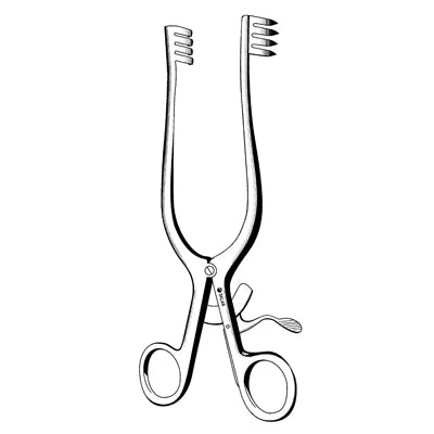 Sklar Adson Retractor - 7-1/2", Blunt, 4x4 Teeth - 42-1785