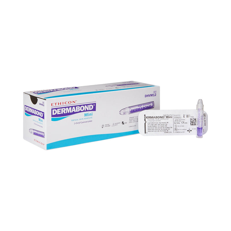 Skin Adhesive Dermabond Mini 0.36 mL High Viscosity Dome Applicator Tip 2-Octyl Cyanoacrylate (Box of 12)
