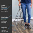 DMI Folding Walker, Silver (Each)