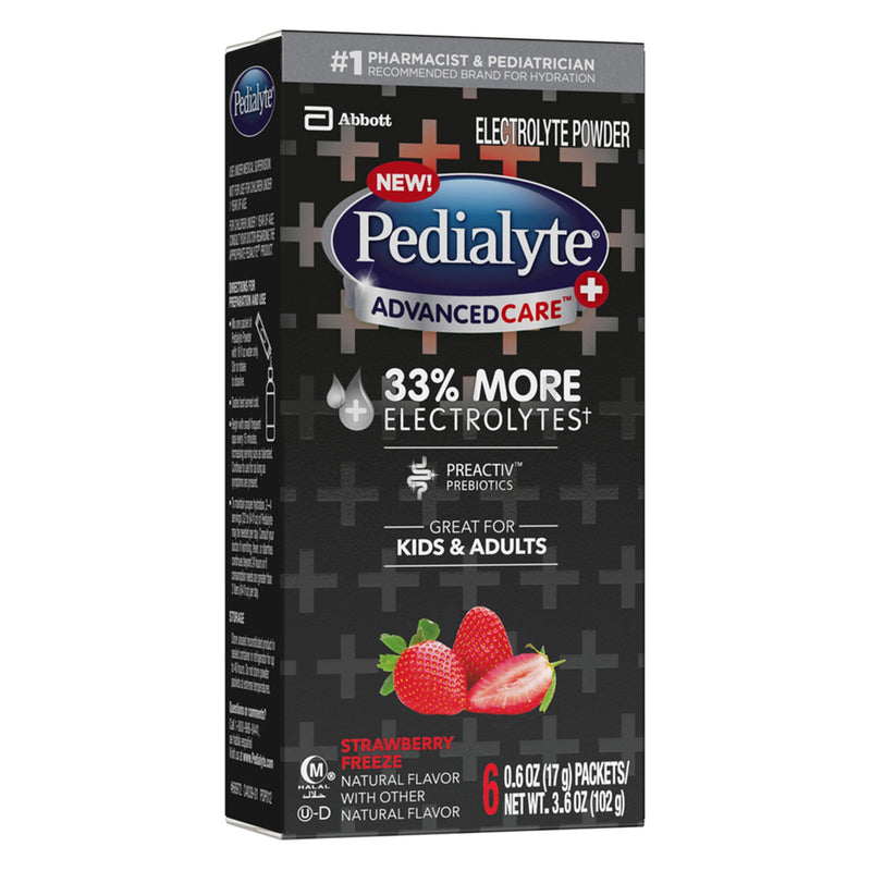 Oral Electrolyte Solution Pedialyte AdvancedCare Plus Strawberry Freeze Flavor 0.6 oz. (Case of 36)