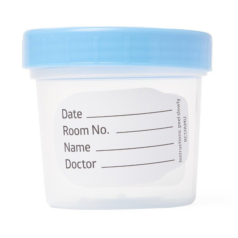 Specimen Container 120 mL (4 oz.) Screw Cap Poly Bagged Sterile / Sterile Fluid Path (Case of 100)