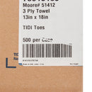 McKesson Brand McKesson Nonsterile White / Blue Cartoon Toes Procedure Towel, 13 x 18 Inch (500/CS) 