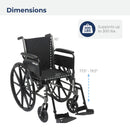 drive Cruiser III Lightweight Wheelchair, 20-Inch Seat Width (Each)