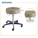 McKesson Round Pneumatic Exam Stool, Beige, without Backrest (Each)