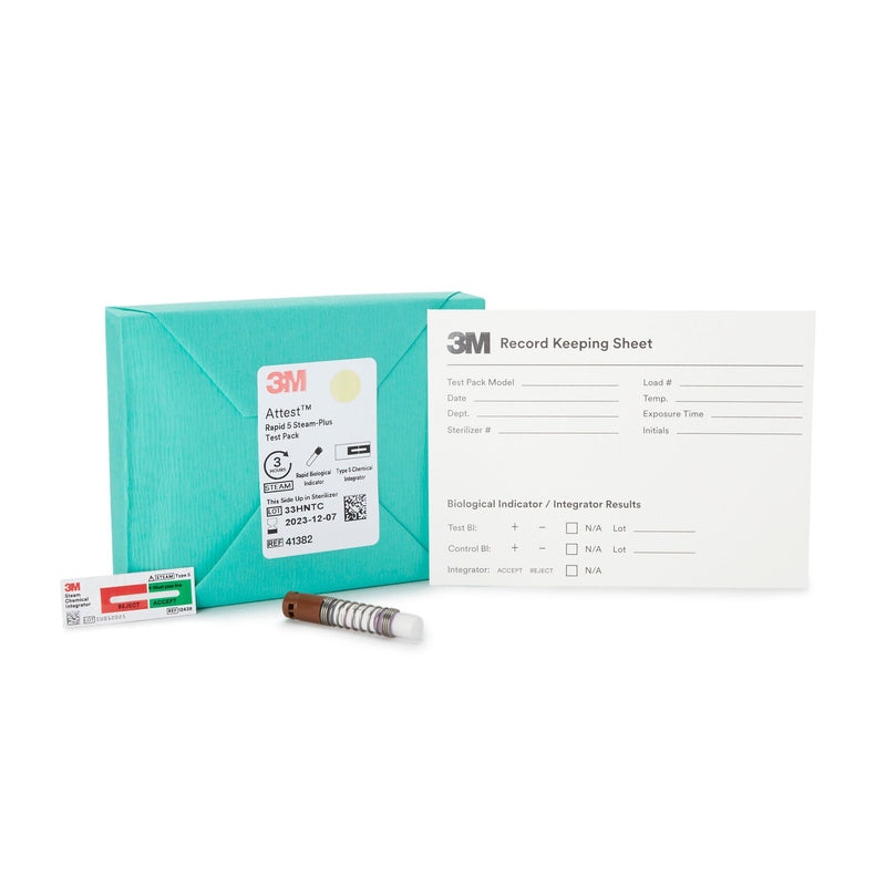 3M Attest Rapid 5 Steam-Plus Sterilization Biological Indicator Pack (Case of 64)
