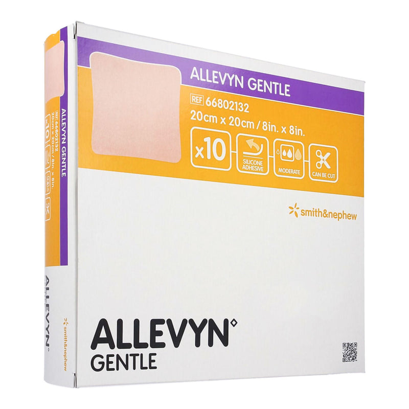 Allevyn Gentle Border Silicone Foam Dressing, 8 x 8 Inch (Case of 20)