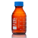 BOTTLE GLASS AMBER MEDIA 500MLGL45 SCRW CAP DL GRAD 10/BX