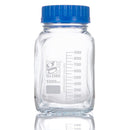 BOTTLE GLASS SQR MDIA WD MOUTH1000ML SCRW CAP GL80 10/BX