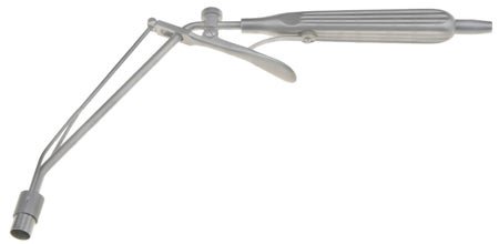BR Surgical McGOWEN Suction Hemorrhoid Ligator, style 3, with loading cone & suction stop, Ø 10mm suction head, angled down 30°