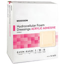 McKesson Brand McKesson Acrylic Adhesive with Border Foam Dressing, 6 x 6 Inch (100/CS) 