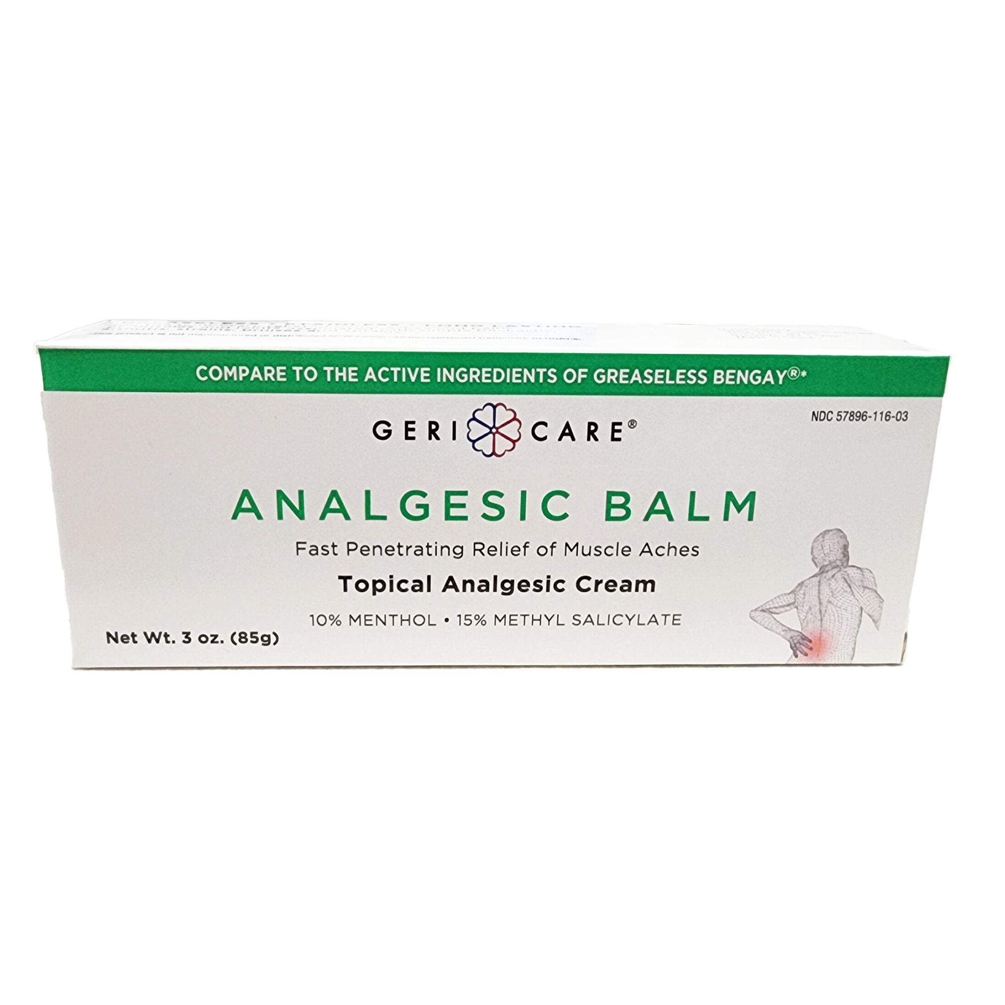 Geri-Care Geri-Care Analgesic Balm Topical Analgesic Cream, 3-ounce tube 