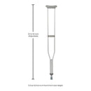McKesson Underarm Crutches for Adults 5'10" – 6'6" (Case of 8 Pairs)