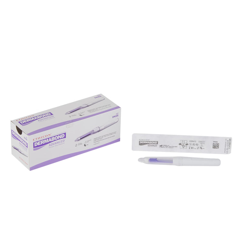 Skin Adhesive Dermabond Advanced 0.7 mL Liquid Precision and Dome Applicator Tip 2-Octyl Cyanoacrylate (Box of 6 Vials)