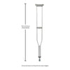 McKesson Underarm Crutches for Adults 5'10" – 6'6" (Case of 8 Pairs)