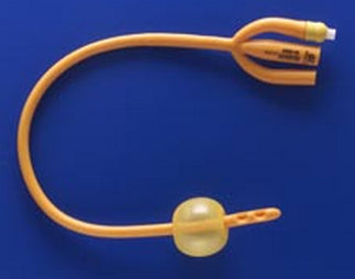 Foley Catheter Rusch Gold 3-Way Standard Tip 30 cc Balloon 18 Fr. Silicone Coated Latex 