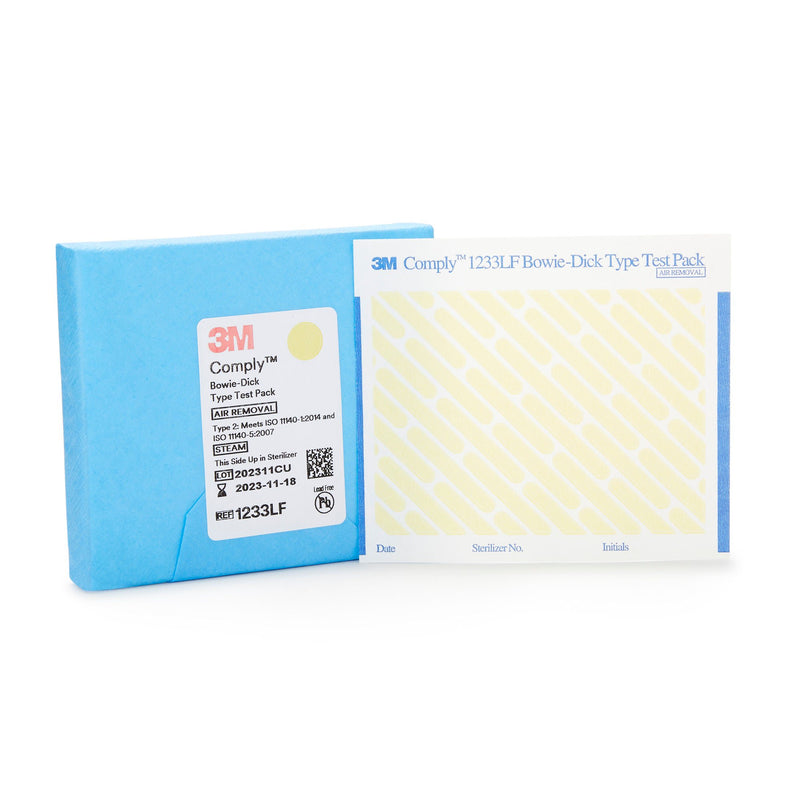 3M Comply Sterilization Bowie-Dick Test Pack, Type 2, Steam, 270° – 273° F (Case of 30)
