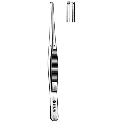 Sklar Semken Tissue Forceps - 5", Straight, 2x3 Teeth - 22-4550 