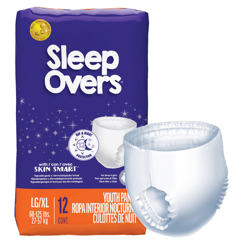 Cuties Sleep Overs Absorbent Underwear, Large / Extra Large (Case of 48)