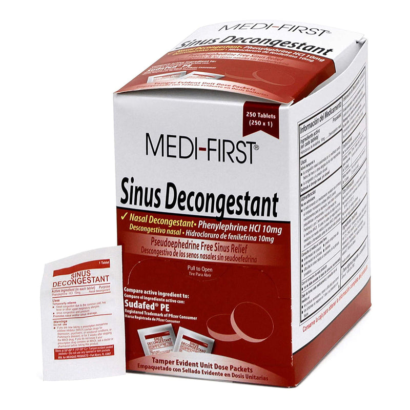 Medi-First Phenylephrine HCl Sinus Relief (Case of 3000)