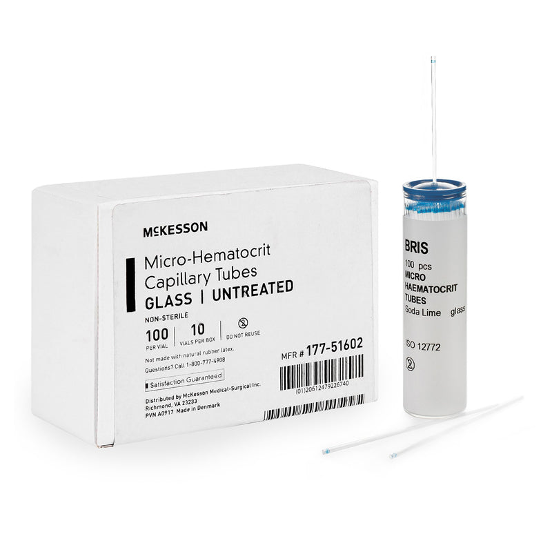 McKesson Capillary Blood Collection Tube, 75 µL, 1.1 x 75 mm (Box of 1000)
