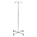 Drive DeVilbiss Healthcare McKesson IV Pole, Four Legs with Casters, Two Hooks 