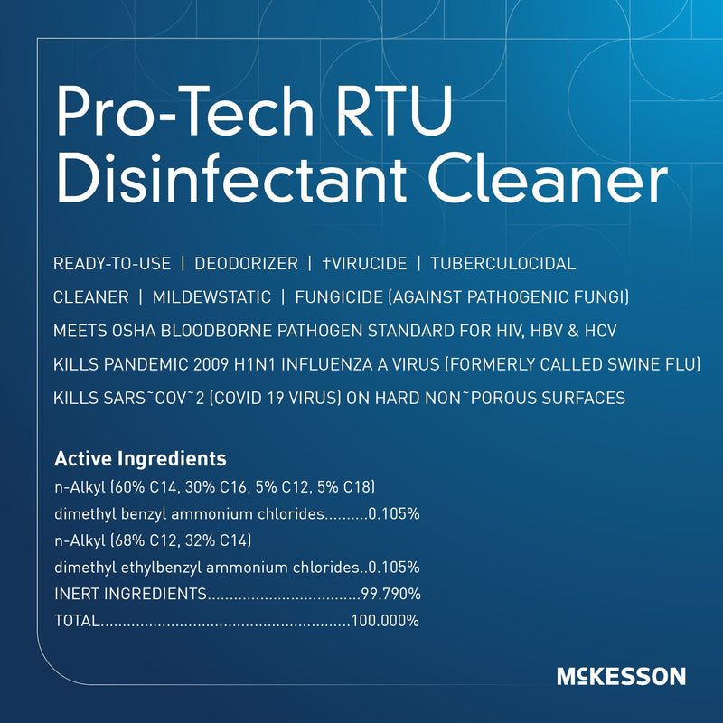 McKesson Brand McKesson Pro-Tech Surface Disinfectant Cleaner Alcohol-Based Liquid Floral Scent (12/CS) 