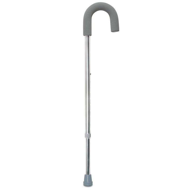 McKesson Round Handle Cane, Aluminum, Height Adjustable, Foam Grip (Case of 6 Items)