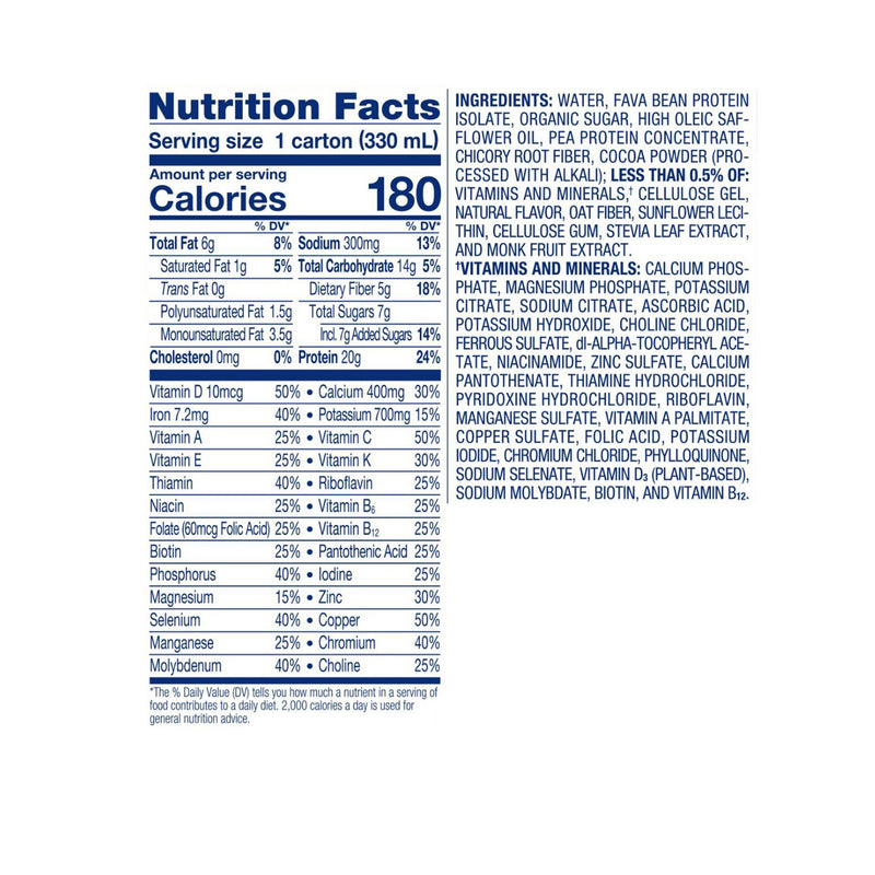 Ensure Plant Based Protein Nutrition Shake, Chocolate, 11-ounce carton (Case of 12)
